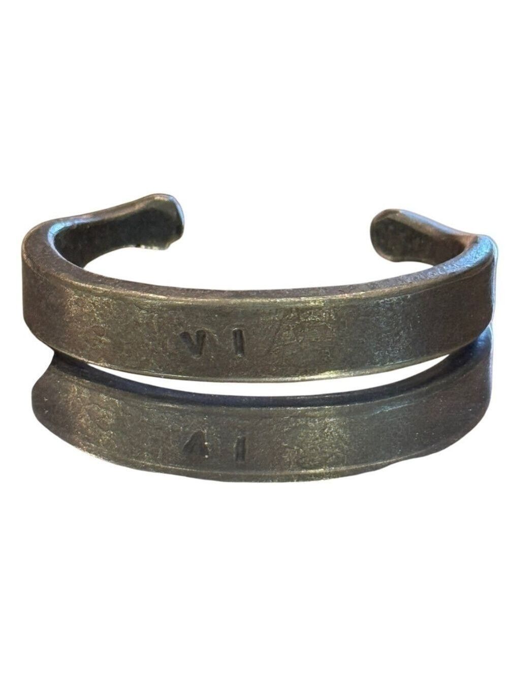 Hand Forged Iron Cuff Bracelet Womens Size 8